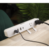 multicontacto con montaje para escritorio / carga rápida para 65 w / 2 x nema 5 15p / 3 x usb a (5v @3a) / 1 x usb c (65w)