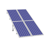 montaje para panel solar, riel "7" de 2100mm para módulos con espesor de 40mm, velocidad de viento máx. 151km/h