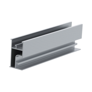 riel 3 para montaje de módulos fotovoltaicos de aluminio anodizado de 4400mm.