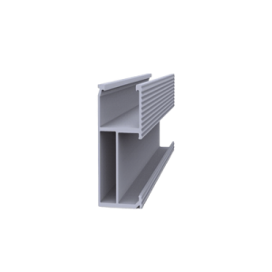 riel 8 para montaje de módulos fotovoltaicos de aluminio anodizado de 1400mm.