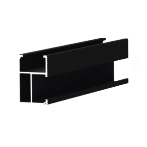 riel 8 con anodizado negro para montaje de módulos fotovoltaicos de aluminio anodizado de 2700mm.