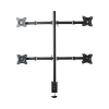 montaje de escritorio articulado para 4 monitores de 13 a 27" / soporta hasta 15 kg / vesa 75 x 75 / 100 x 100 / acero