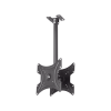 montaje de techo universal doble para monitores de 17 a 42" | soporta hasta 22 kg x monitor/ vesa 75x75, 100x100, 200x200 / acero / montaje telescopico de 50 cm hasta 80cm