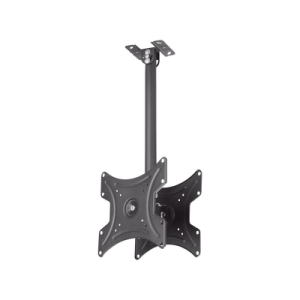 montaje de techo universal doble para monitores de 17 a 42" | soporta hasta 22 kg x monitor/ vesa 75x75, 100x100, 200x200 / acero / montaje telescopico de 50 cm hasta 80cm