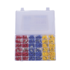 juego de 580 pzas. terminales variadas con forro y caja de almacenamiento.