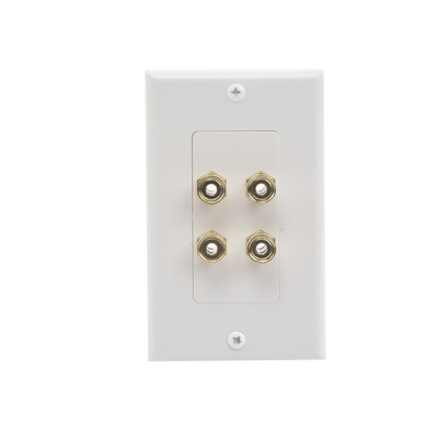 placa de pared | postes de unión tipo banana | conexión para 2 altavoces | fácil instalación | conectores chapados en oro placa de pared | postes de unión tipo banana | conexión para 2 altavoces | fácil instalación | conectores chapados en oro