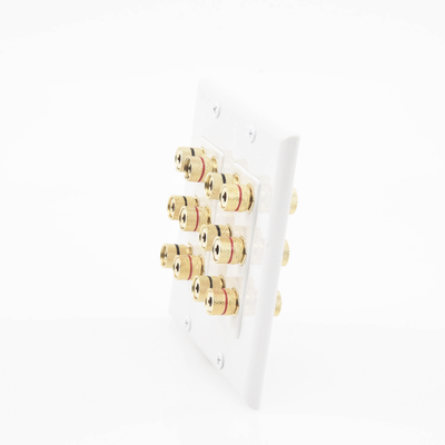 placa de pared | postes de unión tipo banana | conexión para 6 altavoces | fácil instalación | conectores chapados en oro placa de pared | postes de unión tipo banana | conexión para 6 altavoces | fácil instalación | conectores chapados en oro