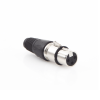 conector xlr 3 pines hembra | ideal para conexiones de micrófonos y mezcladoras | equipo de audio profesional