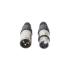 kit conector xlr hembra + xlr macho | ideal para conexiones de micrófonos, mezcladoras | equipo de audio profesional