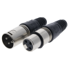 kit conector xlr hembra + xlr macho | ideal para conexiones de micrófonos, mezcladoras | equipo de audio profesional