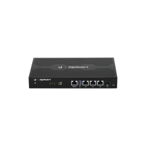 edgerouter 4, con 3 puertos 10/100/1000 mbps + 1 puerto sfp, con funciones avanzadas de ruteo