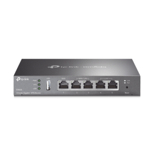 router omada vpn / sdn multi wan gigabit / 1 puerto wan gigabit / 2 puertos lan gigabit / 2 puertos configurables lan/wan / 150,000 sesiones concurrentes / administración centralizada omada o stand alone / 1 puerto usb 2.0