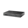 router omada vpn / sdn multi wan 1g / switch con poe y controlador / 2 puerto wan/lan sfp 1g / 1 puerto rj45 wan / 1 puerto wan/lan rj45 / 8 puertos poe+ lan rj45 / 24,980 sesiones concurrentes / administración por controlador omada o stand alone