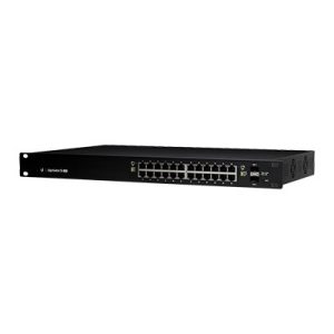 switch edgemax administrable de 24 puertos gigabit con poe+/poe pasivo 24v + 2 puertos sfp, 250 w