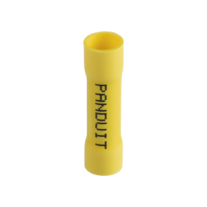 conector de empalme a tope, para cables de 12 a 10 awg, de vinilo aislado, color amarillo, paquete de 25 piezas