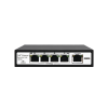 switch poe / 100 metros poe / 4 puertos 802.3af /at ( 60 w ) 10/100 mbps + 1 puerto uplink