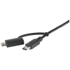 cámara boroscopio de inspección con conexión para dispositivos android®. cuello de cisne blindado de 10' (3 m) y 6 luces led