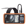 dual cámara boroscopio pro 5.5mm 720p usb c/wi fi, y lcd 4.3" a color, cuello de cisne blindado 10' (3m) con imán y 6 led´s. batería io li recargable. ideal en industria automotriz, electricidad, hvac, plomería