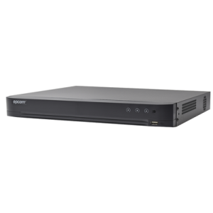 dvr 16 canales turbohd + 8 canales ip / 5 megapixel lite 3k lite / acusense (evita falsas alarmas) / audio por coaxitron / 1 bahía de disco duro / h.265+ / salida de video en full hd