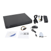 dvr 8 megapixel / 16 canales 4k turbohd + 16 canales ip / 2 bahía de disco duro / 4 canales de audio / 16 entradas de alarma / vídeoanálisis