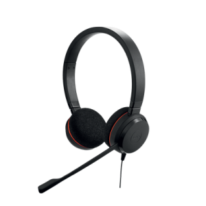 jabra evolve 20 duo con conexión usb, micrófono con cancelación de ruido de última generación, configuración plug and play, certificación microsoft teams (4999 823 109)