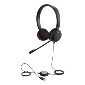 jabra evolve 20 duo con conexión usb, micrófono con cancelación de ruido de ultima generación, configuración plug and play (4999 829 209)