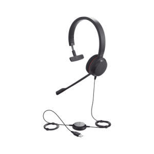 jabra evolve 20 mono con conexión usb, micrófono con cancelación de ruido de ultima generación, configuración plug and play (4993 829 209)