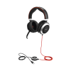 jabra evolve 80 con conexión usb / 3.5mm, cancelación activa/pasiva de ruido con indicador de ocupado (7899 823 109)