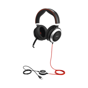 jabra evolve 80 con conexión usb / 3.5mm, cancelación activa/pasiva de ruido con indicador de ocupado (7899 823 109)