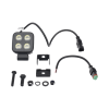 luz de trabajo ultra brillante cuadrada, 4 led, 2650 lúmenes, 12 24 vcd