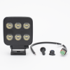luz de trabajo ultra brillante cuadrada, 6 led, 6552 lúmenes, 12 24 vcd