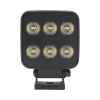 luz de trabajo ultra brillante cuadrada, 6 led, 6552 lúmenes, 12 24 vcd