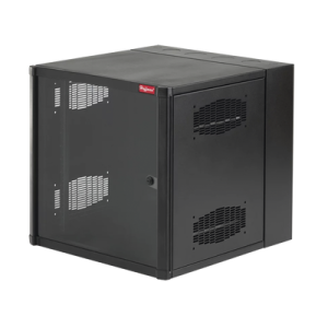 gabinete accessplus de montaje en pared de 19in, rieles numerados y roscados #10 32, puerta con ventana de seguridad, 600 mm de ancho, 762 mm de profundidad, 19 ur, color negro