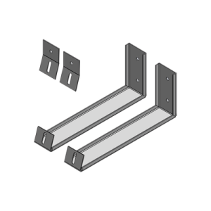 Ángulos para soportar panel solar en pared (uso solo para exhibición).