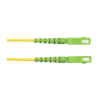 jumper de fibra optica monomodo 9/125 os2, sc/apc sc/apc simplex, ofnr (riser), color amarillo, 1 metro