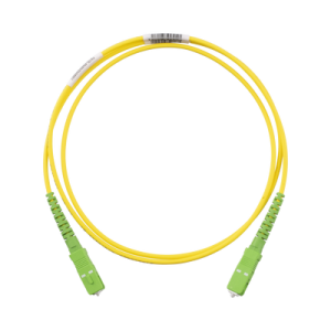 jumper de fibra optica monomodo 9/125 os2, sc/apc sc/apc simplex, ofnr (riser), color amarillo, 1 metro