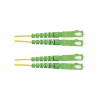 jumper de fibra optica monomodo 9/125 os2, sc/apc sc/apc duplex, ofnr (riser), color amarillo, 2 metros