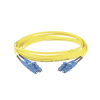 jumper de fibra optica monomodo 9/125 os2, lc lc duplex, lszh, color amarillo, 3 metros