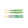 jumper de fibra optica monomodo 9/125 os2, sc/apc lc/apc duplex, ofnr (riser), color amarillo, 2 metros