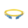 jumper de fibra optica monomodo 9/125 os2, lc lc duplex, ofnr (riser), color amarillo, 2 metros