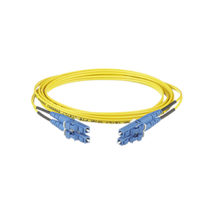 jumper de fibra optica monomodo 9/125 os2, lc lc duplex, ofnr (riser), color amarillo, 5 metros