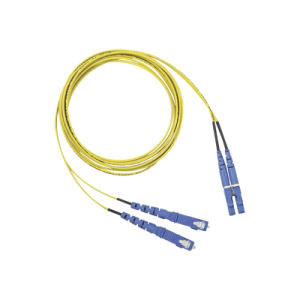 jumper de fibra optica monomodo 9/125 os2, lc sc duplex, ofnr (riser), color amarillo, 2 metros