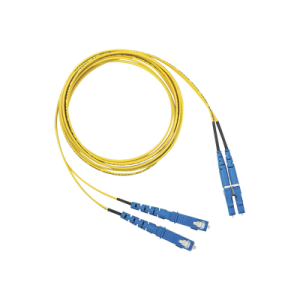 jumper de fibra optica monomodo 9/125 os2, lc sc duplex, ofnr (riser), color amarillo, 3 metros