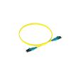jumper de fibra optica monomodo 9/125 os2, lc lc duplex push pull, ofnr (riser), color amarillo, 3 metros