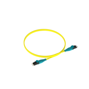 jumper de fibra optica monomodo 9/125 os2, lc lc duplex push pull, ofnr (riser), color amarillo, 3 metros