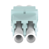módulo acoplador lc duplex, para fibra multimodo, color aqua