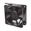 ventilador anticondensante axial cuadrado, 60x60x25 mm, 24 vcc, 4500 rpm, 2.9 w, 0.12 a, flujo de aire de 25.0 cfm, unión sellada.