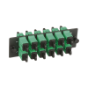 placa acopladora de fibra optica fap, con 12 conectores sc/apc (12 fibras), para fibra monomodo os1/os2, color verde