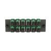placa acopladora de fibra optica fap, con 12 conectores sc/apc (12 fibras), para fibra monomodo os1/os2, color verde