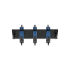 placa acopladora de fibra optica fap, con 3 conectores sc duplex (6 fibras), para fibra monomodo os1/os2, color azul